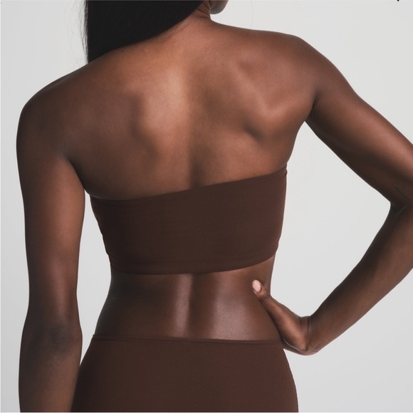 NWT Skims Fits Everybody Bandeau Crop Cocoa Brown Size XS - Picture 5 of 8